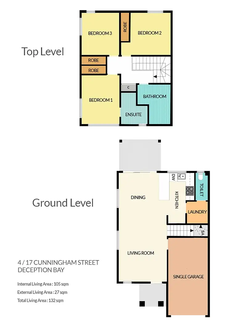 Floorplan of Homely townhouse listing, 4/17 Cunningham Street, Deception Bay QLD 4508