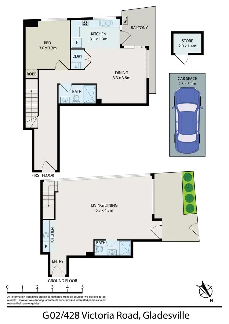 Floorplan of Homely apartment listing, G02/428 Victoria Road, Gladesville NSW 2111