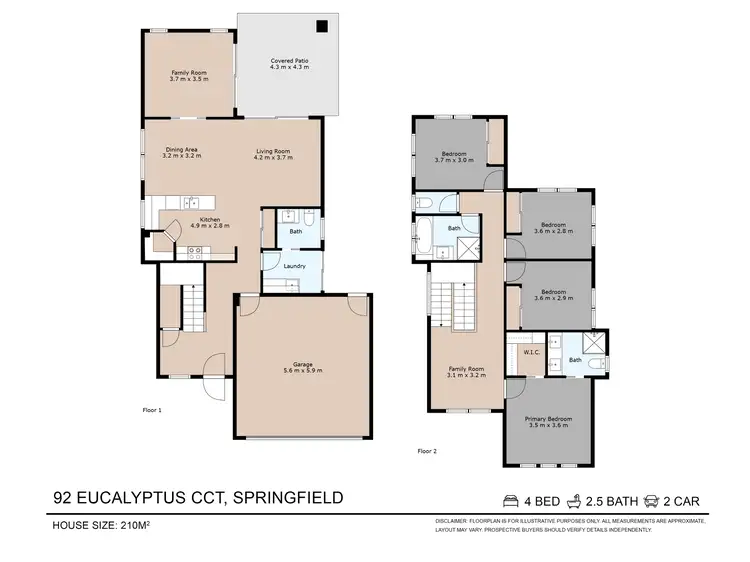 Floorplan of Homely house listing, 92 Eucalyptus Circuit, Springfield QLD 4300