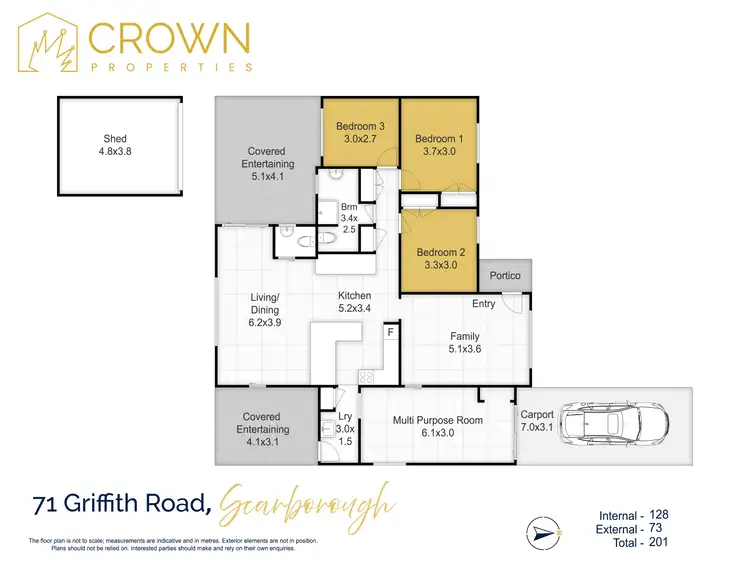Floorplan of Homely house listing, 71 Griffith Road, Scarborough QLD 4020