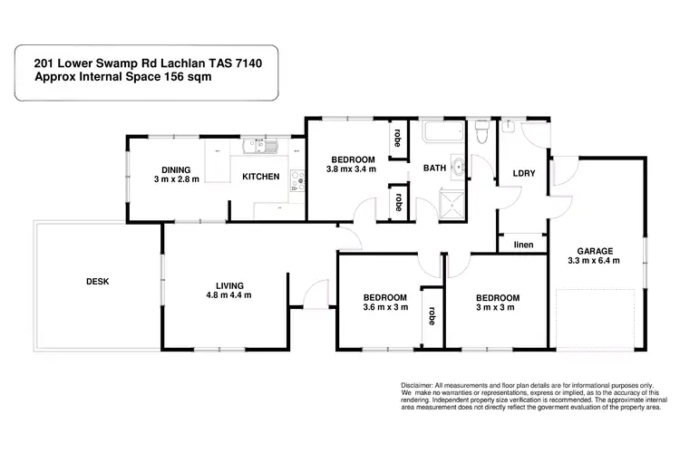 Floorplan of Homely house listing, 201 Lower Swamp Road, Lachlan TAS 7140