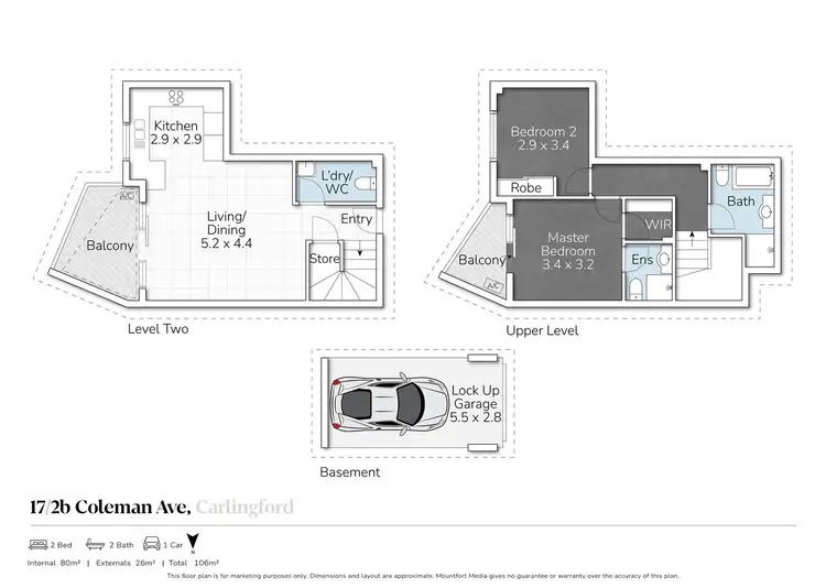 Floorplan of Homely unit listing, 17/2B Coleman Avenue, Carlingford NSW 2118