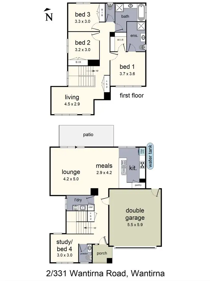 Floorplan of Homely house listing, 2/331 Wantirna Road, Wantirna VIC 3152