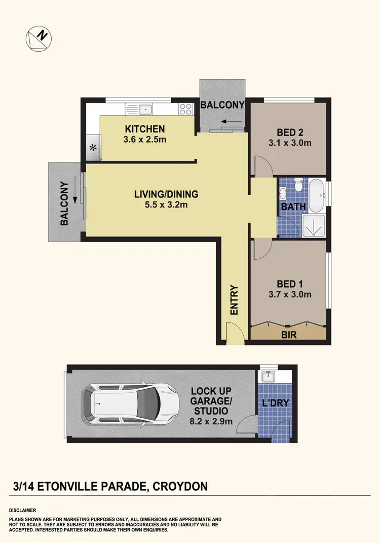 Floorplan of Homely apartment listing, 3/14-15 Etonville Parade, Croydon NSW 2132