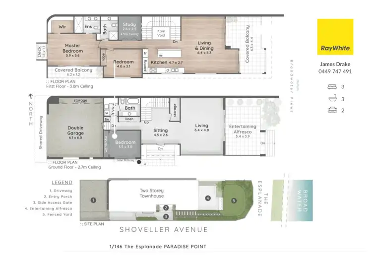 Floorplan of Homely semi-detached listing, 1/146 The Esplanade, Paradise Point QLD 4216