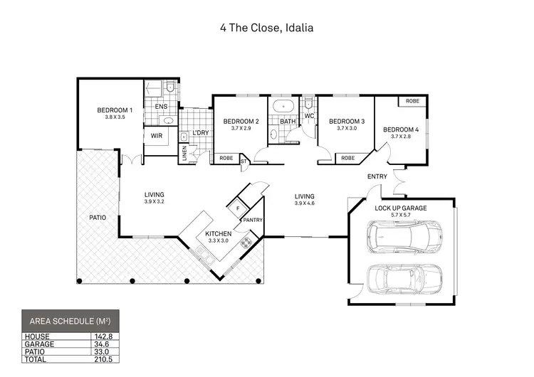Floorplan of Homely house listing, 4 The Close, Idalia QLD 4811