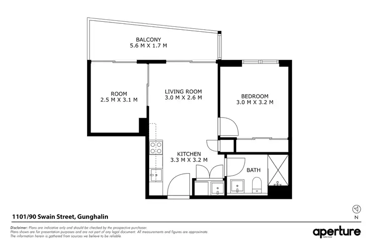 Floorplan of Homely apartment listing, 1101/90 Swain Street, Gungahlin ACT 2912