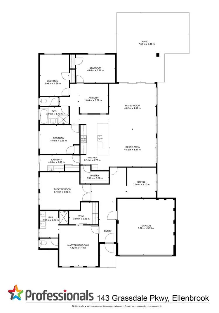 Floorplan of Homely house listing, 143 Grassdale Parkway, Ellenbrook WA 6069