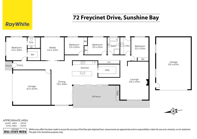 Floorplan of Homely house listing, 72 Freycinet Drive, Sunshine Bay NSW 2536