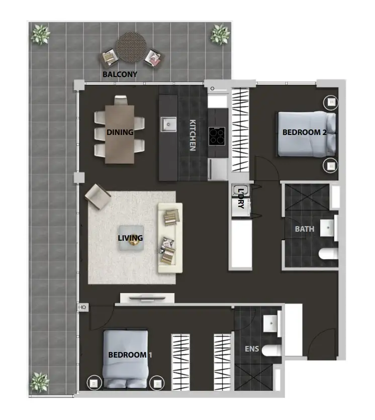 Floorplan of Homely apartment listing, 48/44 Macquarie Street, Barton ACT 2600