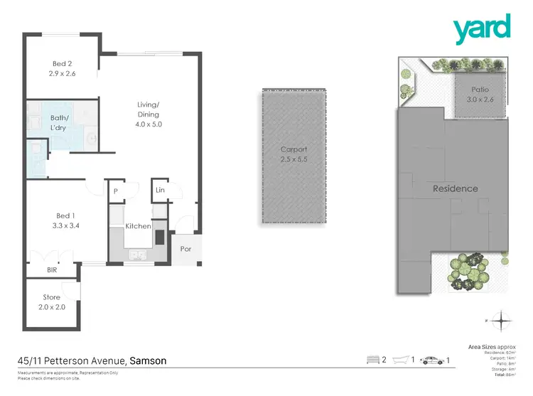 Floorplan of Homely villa listing, 45/11 Petterson Avenue, Samson WA 6163