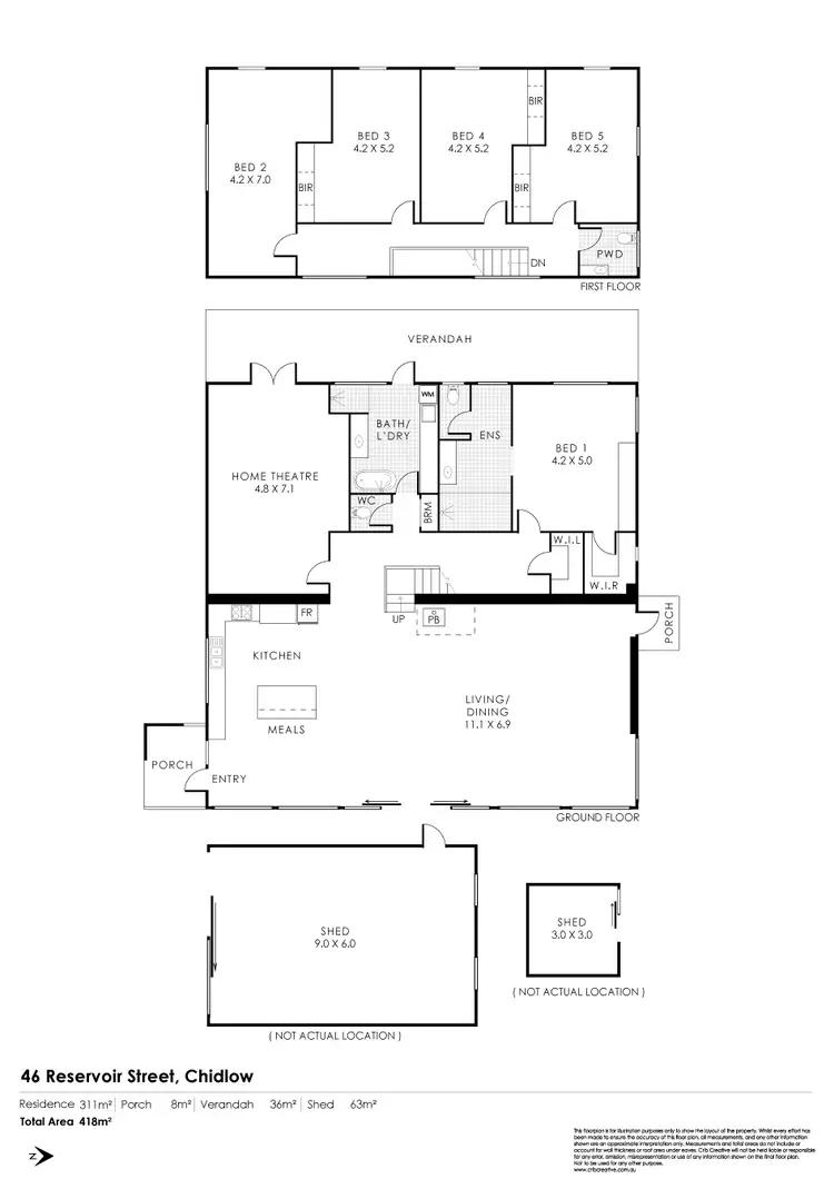 Floorplan of Homely house listing, 46 Reservoir Street, Chidlow WA 6556