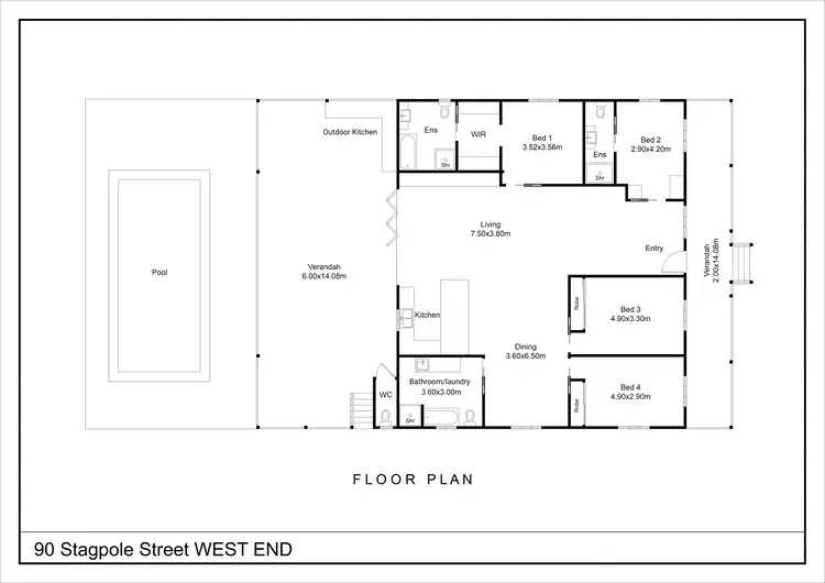 Floorplan of Homely house listing, 90 Stagpole Street, West End QLD 4810