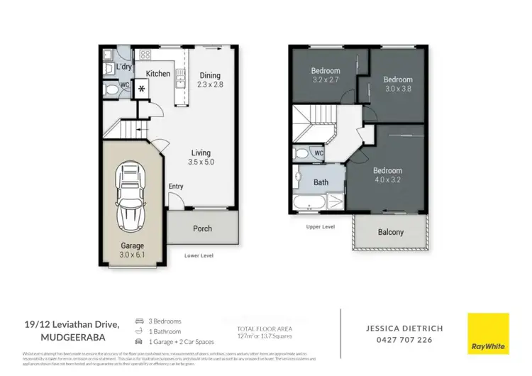 Floorplan of Homely townhouse listing, 19/21 Leviathan Drive, Mudgeeraba QLD 4213