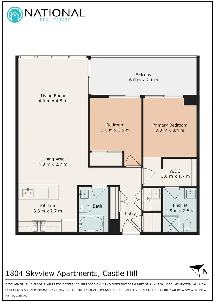 Floorplan of Homely unit listing, 1804/9 Gay Street, Castle Hill NSW 2154