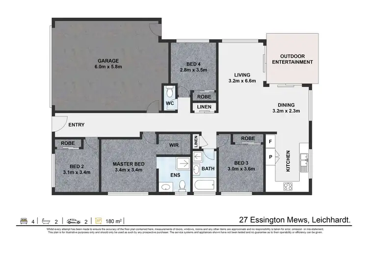 Floorplan of Homely house listing, 27 Essington Mews, Leichhardt QLD 4305