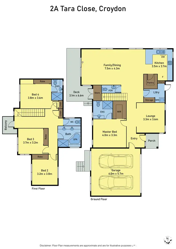 Floorplan of Homely townhouse listing, 2A Tara Close, Croydon VIC 3136