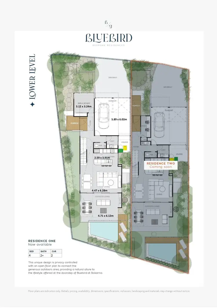 Floorplan of Homely semi-detached listing, Residence One of 8 Bluebird Parade, Bokarina QLD 4575