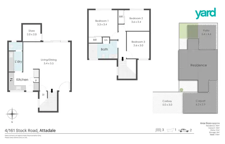 Floorplan of Homely townhouse listing, 4/161 Stock Road, Attadale WA 6156