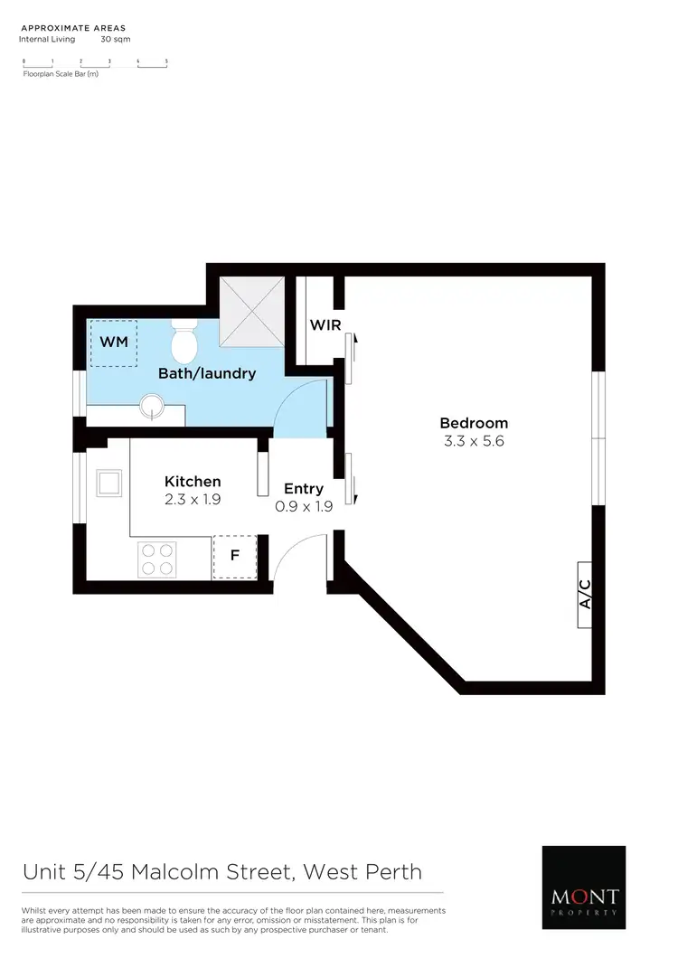 Floorplan of Homely apartment listing, 5/45 Malcolm Street, West Perth WA 6005