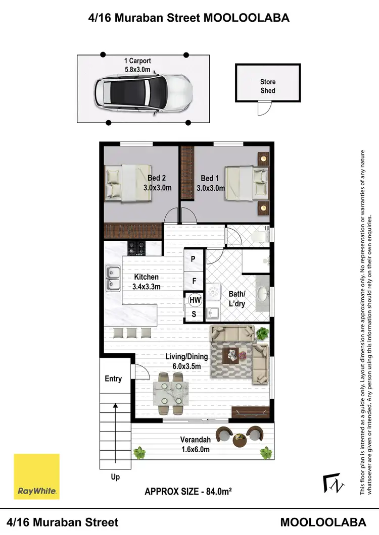 Floorplan of Homely unit listing, 4/16 Muraban Street, Mooloolaba QLD 4557