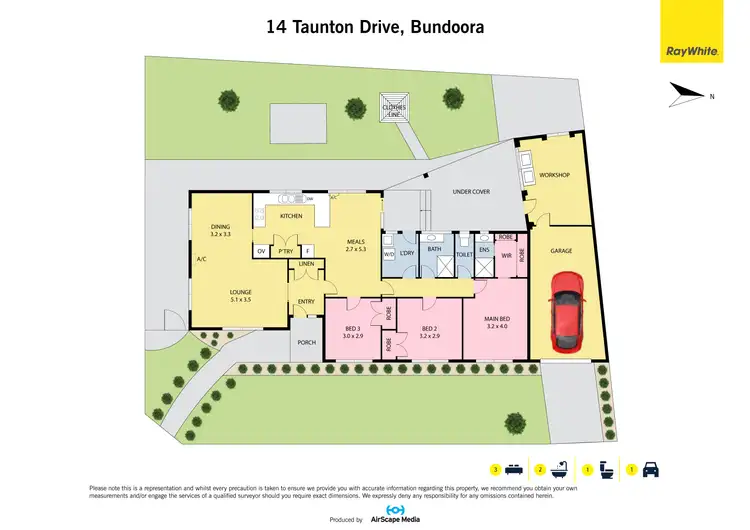 Floorplan of Homely house listing, 14 Taunton Drive, Bundoora VIC 3083