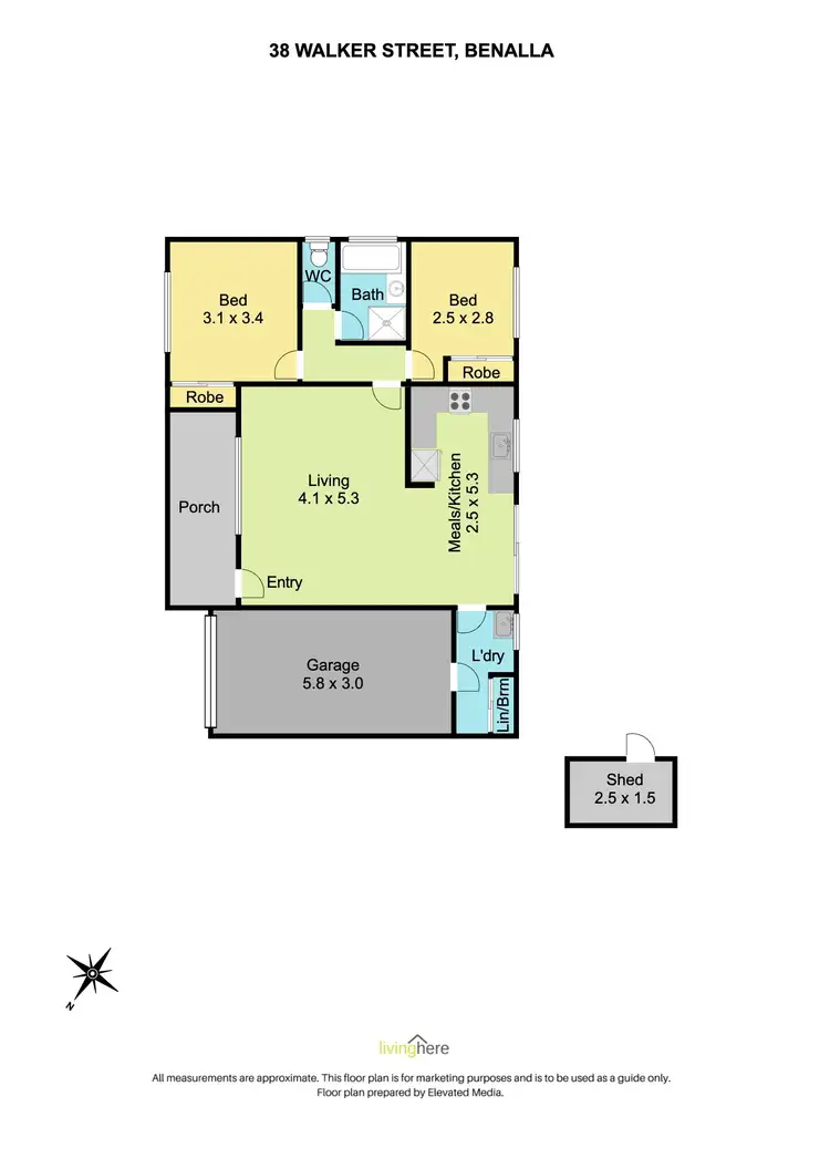 Floorplan of Homely townhouse listing, 38 Walker Street, Benalla VIC 3672