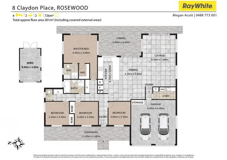 Floorplan of Homely house listing, 8 Claydon Place, Rosewood QLD 4340