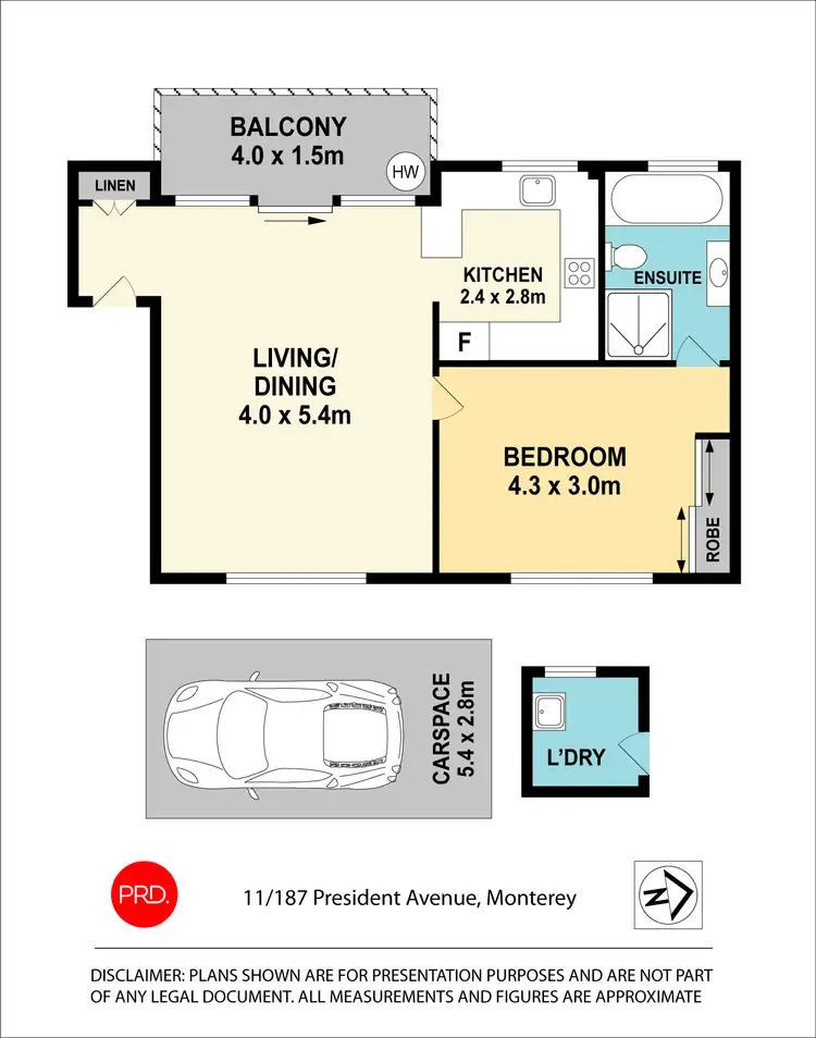Floorplan of Homely unit listing, 11/187 President Avenue, Monterey NSW 2217