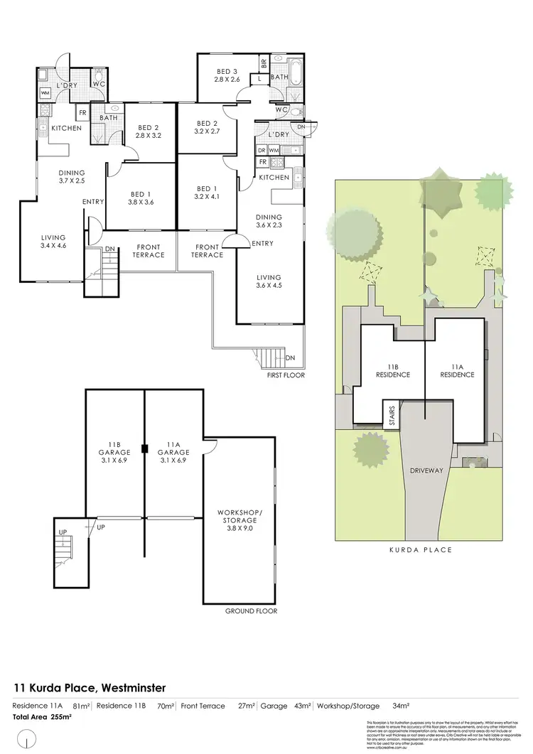 Floorplan of Homely semi-detached listing, 11 Kurda Place, Westminster WA 6061