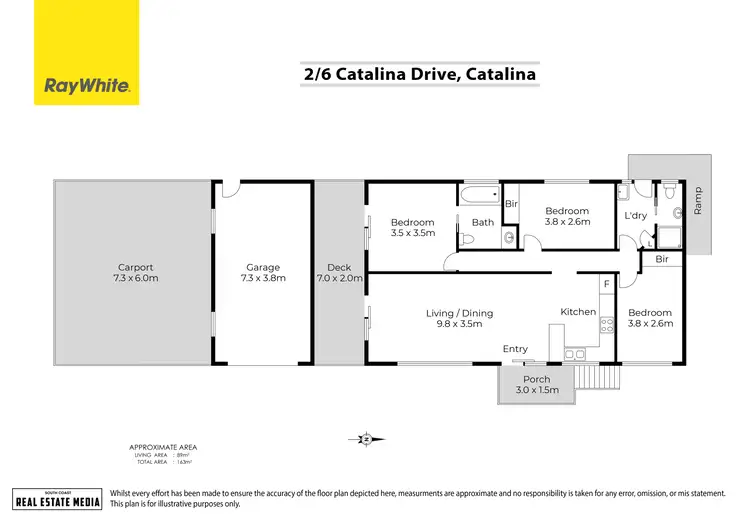 Floorplan of Homely house listing, 2/6 Catalina Drive, Catalina NSW 2536