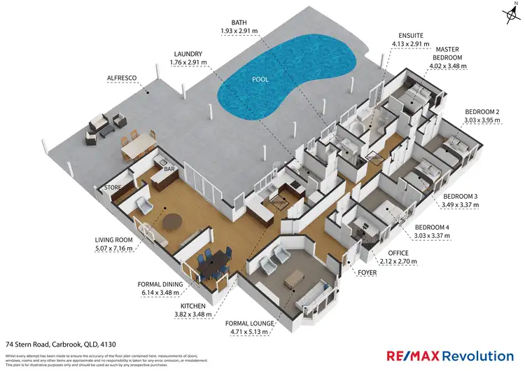 Floorplan of Homely rural property listing, 74 Stern Road, Carbrook QLD 4130