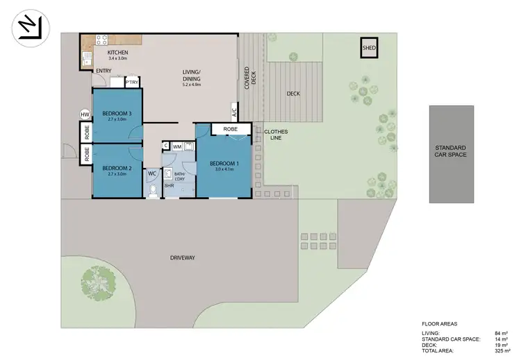 Floorplan of Homely townhouse listing, 1/119-121 Bundilla Boulevard, Mountain Creek QLD 4557