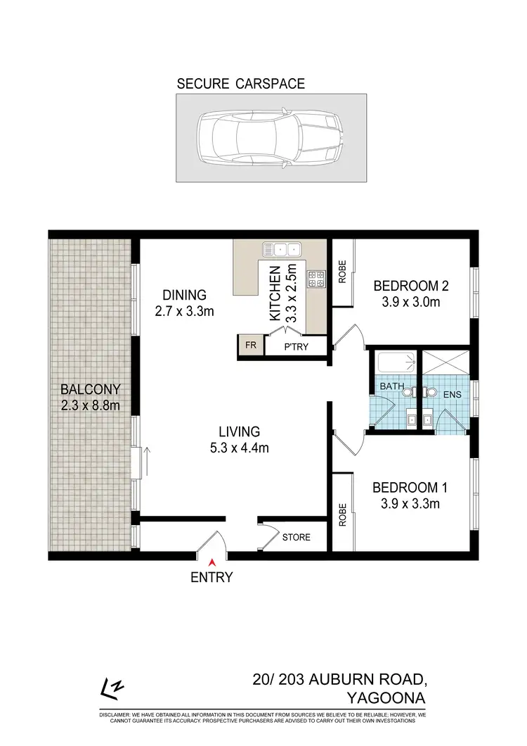 Floorplan of Homely apartment listing, 20/203-207 Auburn Road, Yagoona NSW 2199