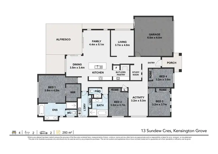 Floorplan of Homely house listing, 13 Sundew Crescent, Kensington Grove QLD 4341
