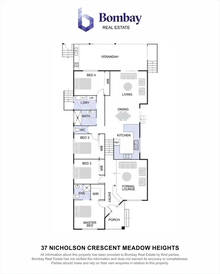 Floorplan of Homely house listing, 37 Nicholson Crescent, Meadow Heights VIC 3048