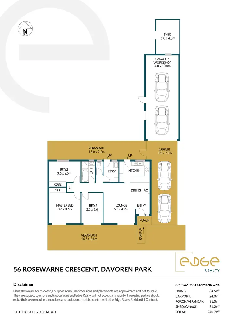 Floorplan of Homely house listing, 56 Rosewarne Crescent, Davoren Park SA 5113