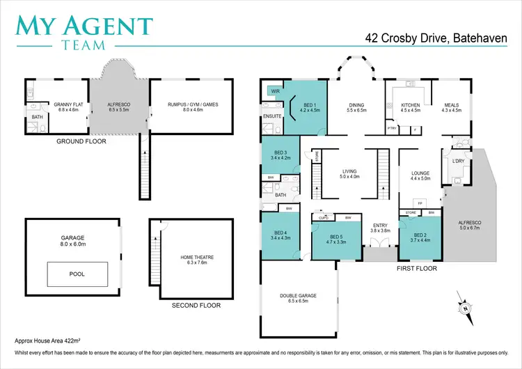 Floorplan of Homely house listing, 42 Crosby Drive, Batehaven NSW 2536