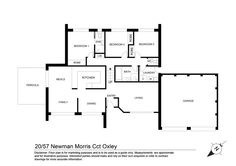 Floorplan of Homely townhouse listing, 20/57 Newman Morris Circuit - Hilltop Views, Oxley ACT 2903