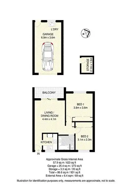 Floorplan of Homely unit listing, 9/21 Skew Street, Sherwood QLD 4075