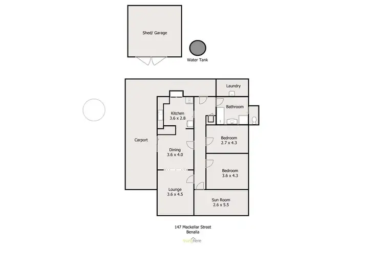 Floorplan of Homely house listing, 147 Mackellar Street, Benalla VIC 3672