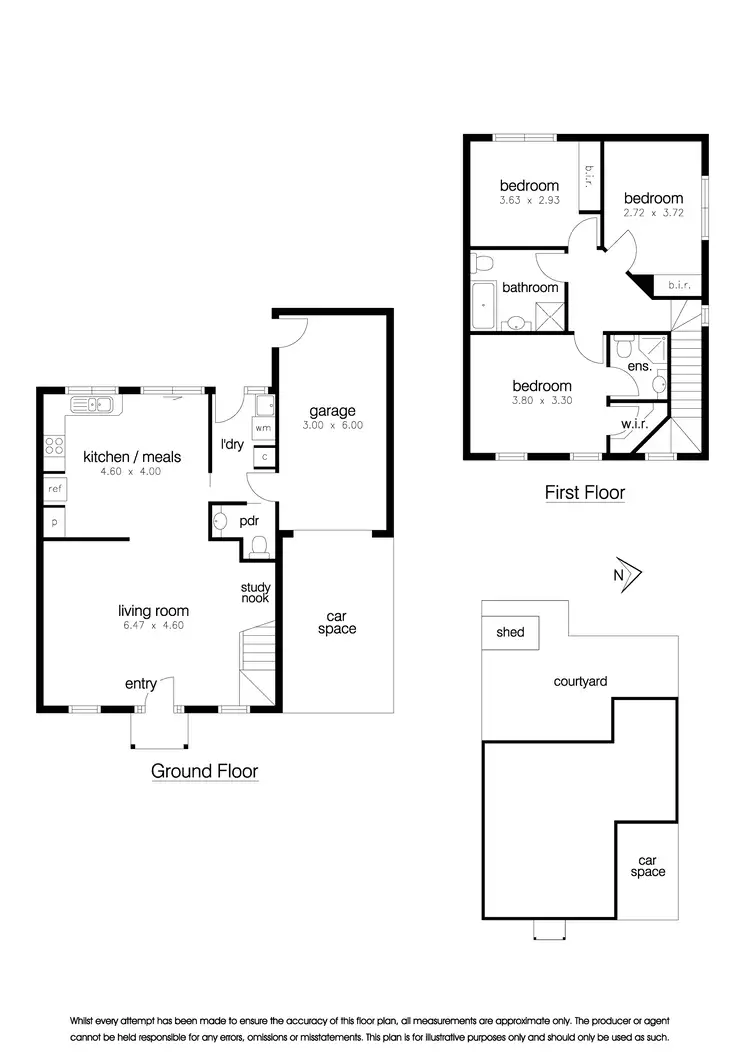 Floorplan of Homely townhouse listing, 14/11 Harrison Court, Altona Meadows VIC 3028