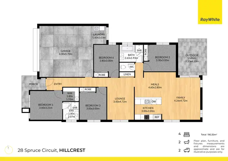 Floorplan of Homely house listing, 28 Spruce Circuit, Hillcrest QLD 4118