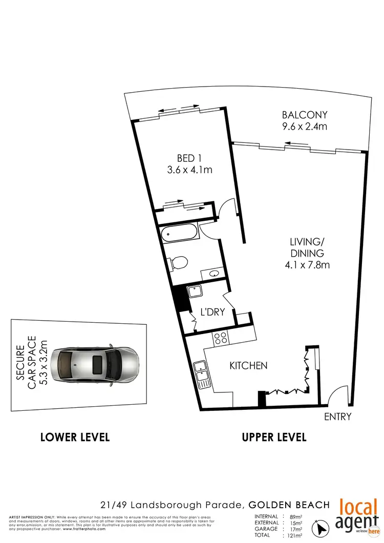 Floorplan of Homely apartment listing, 21/49 Landsborough Pde, Golden Beach QLD 4551