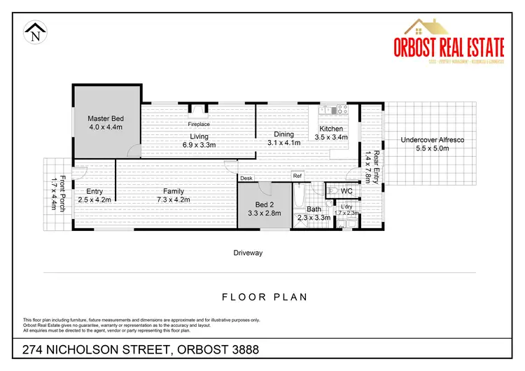 Floorplan of Homely house listing, 274 Nicholson Street, Orbost VIC 3888
