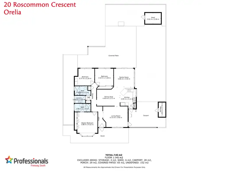 Floorplan of Homely house listing, 20 Roscommon Crescent, Orelia WA 6167