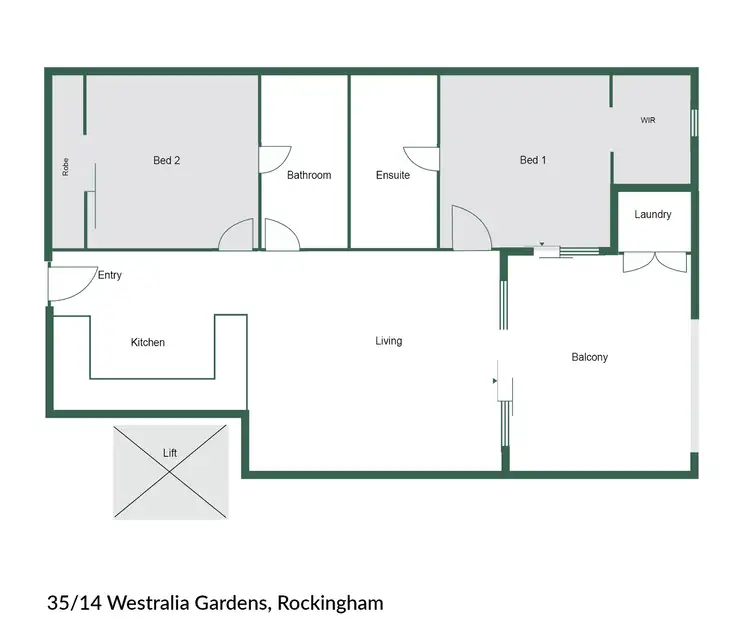 Floorplan of Homely unit listing, 35/14 Westralia Gardens, Rockingham WA 6168
