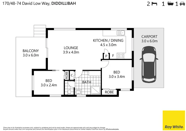 Floorplan of Homely unit listing, 170/48-74 David Low Way, Diddillibah QLD 4559