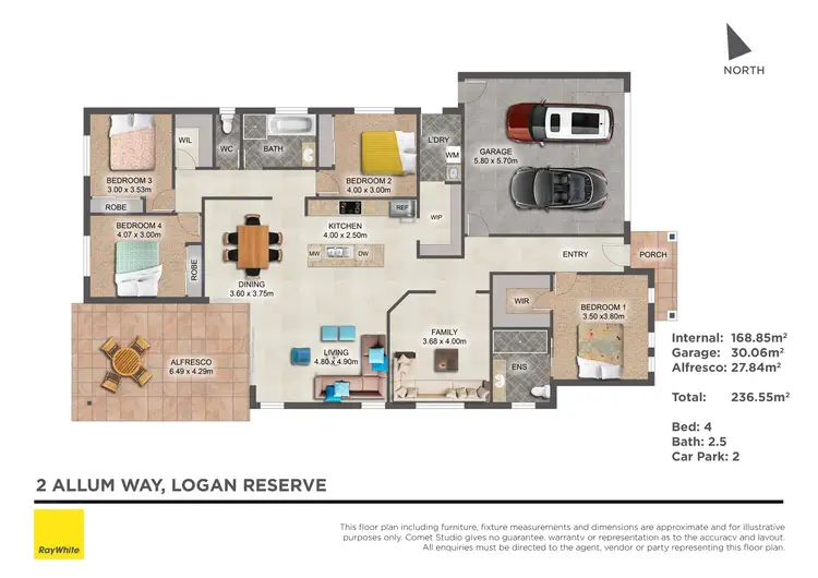 Floorplan of Homely house listing, 2 Allum Way, Logan Reserve QLD 4133