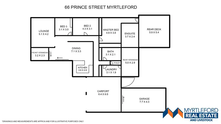 Floorplan of Homely house listing, 66 Prince Street, Myrtleford VIC 3737